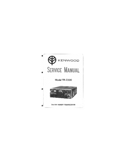 Kenwood TR-2300 Service Manual 2m FM Handy Transceiver [Part 1/3] pag. 33